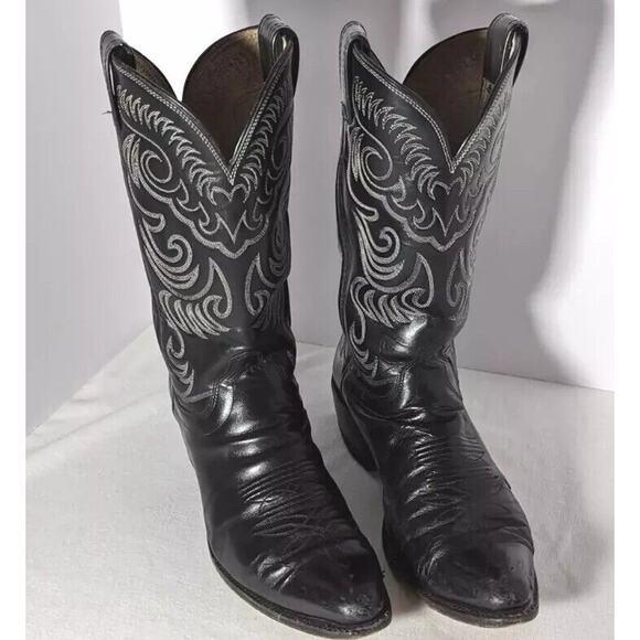 Olathe Vtge Western Boots 10B.Made Olathe Kansas USA Cats Paw Heel Can Be Unisex - Picture 1 of 16